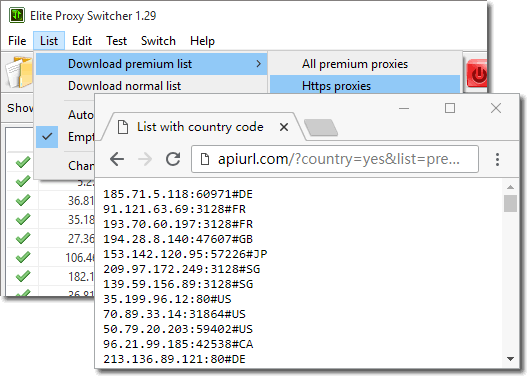 Get HTTP Proxy List